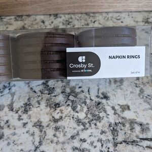 NWT Crosby St Wooden Napkin Rings